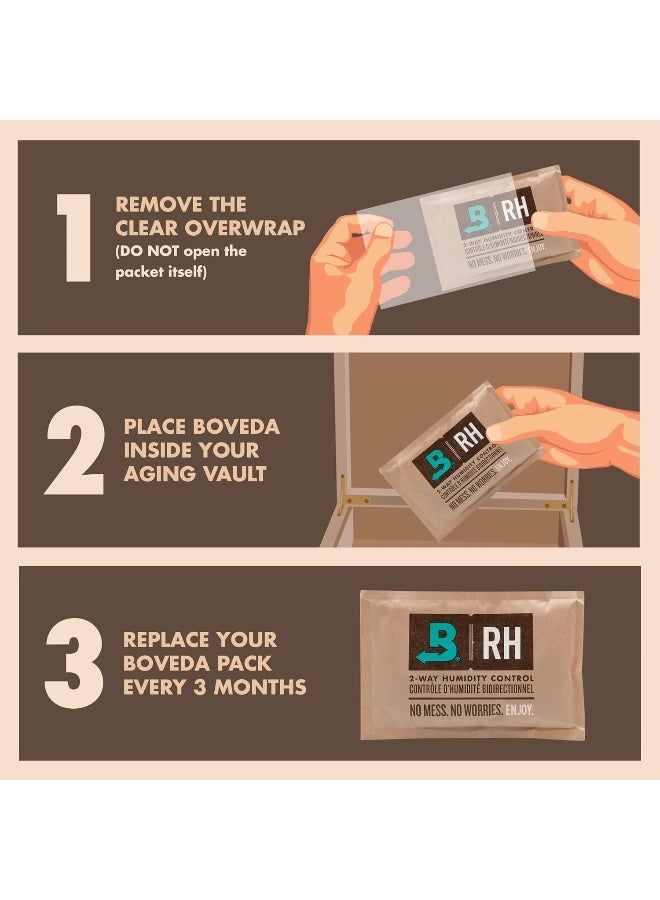Boveda 84% Two-Way Humidity Control Pack For Seasoning – Season Wood Containers – Size 60 – Single – Individually Wrapped Seasoning Packet - Image 4